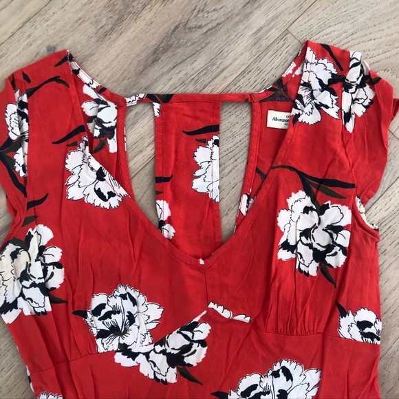 Abercrombie & Fitch Floral Skater Lydia Martin Babydoll Fit & Flare Dress Sz XS - Picture 6 of 8